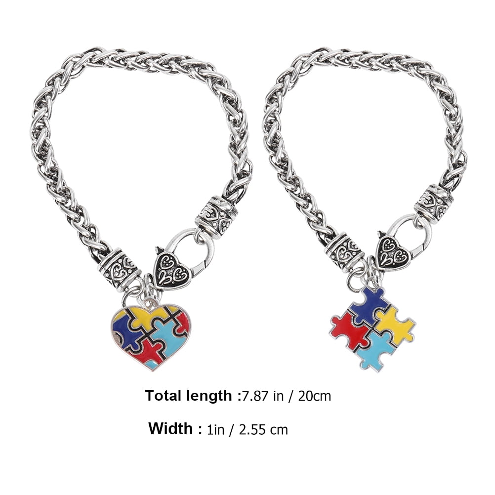 Buy Autism Awareness Puzzle Cord Bracelet-gold-silver Online in India - Etsy